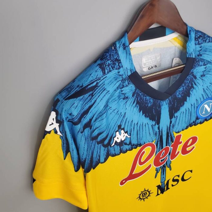 Camiseta Napoli Yellow-blue Kappa × Marcelo Burlon 2021/22 - Imagen 3