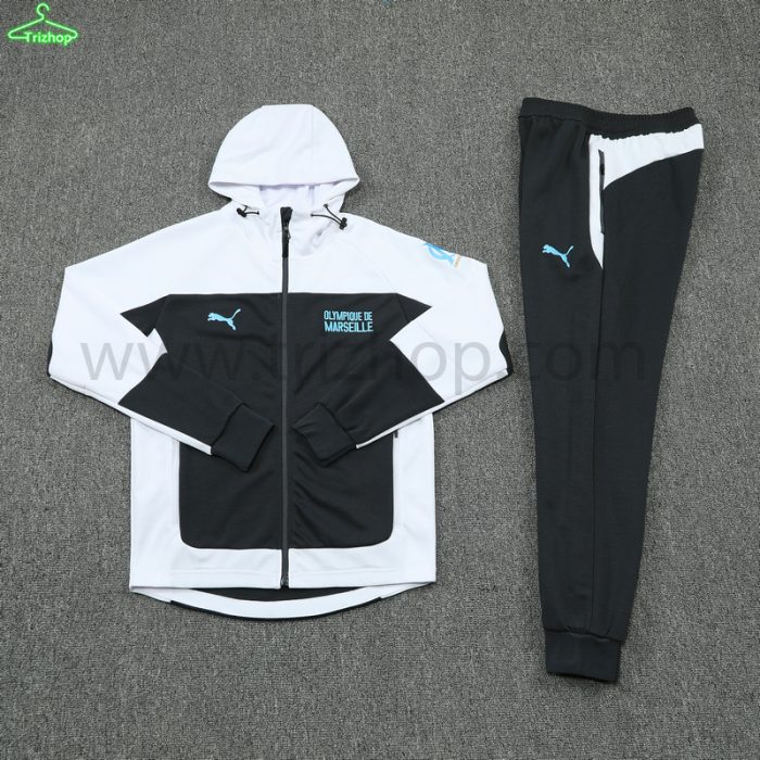 Chandal exclusivo Olympique de Marsella Black White 21/22 - Imagen 3