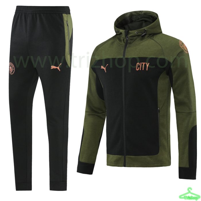Chándal exclusivo Manchester City Black Green 21/22 - Imagen 1