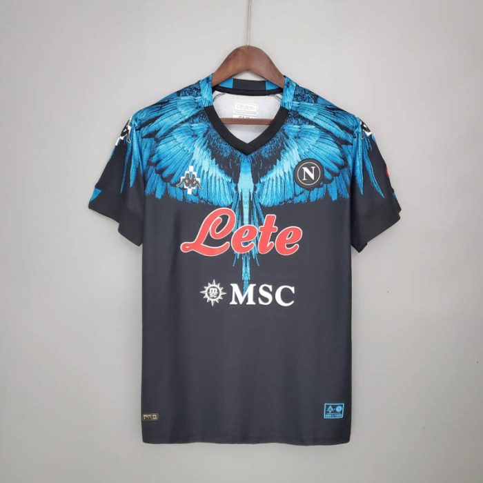 Camiseta Napoli black-blue Kappa × Marcelo Burlon 2021/22 - Imagen 1