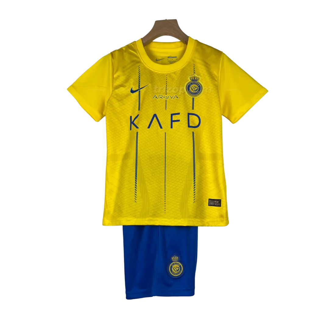 Al-Nassr-local-nino-23-24-1 Conjunto niño Al-Nassr primera equipación 23/24 - Imagen 1
