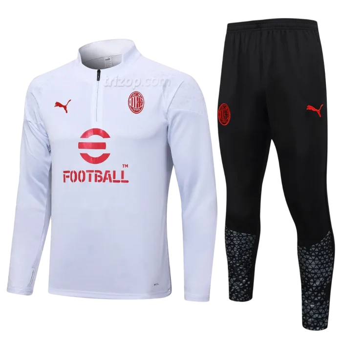 Chándal conjunto entrenamiento AC Milán blanco 23/24 - Imagen 1