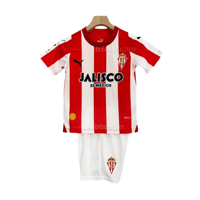 Conjunto niño Sporting Gijon primera equipación 23/24 - Imagen 1