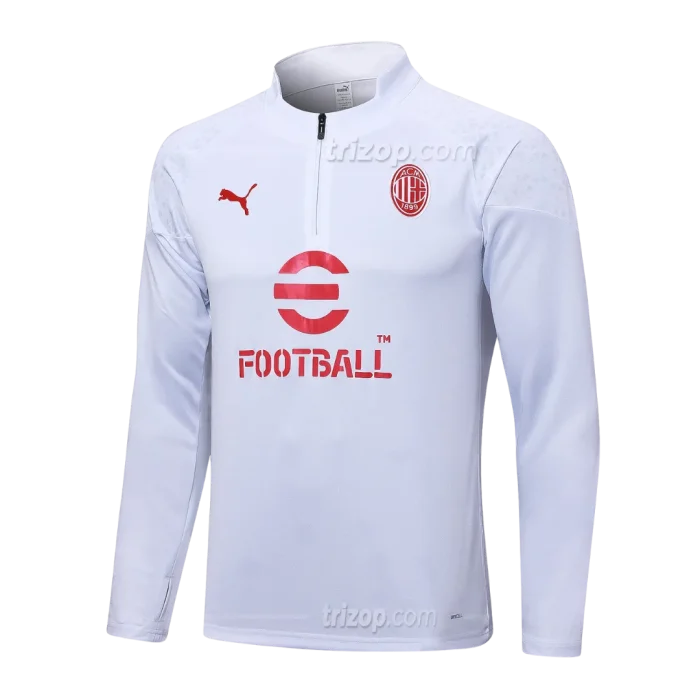 Sudadera entrenamiento blanca AC Milán 23/24 - Imagen 1
