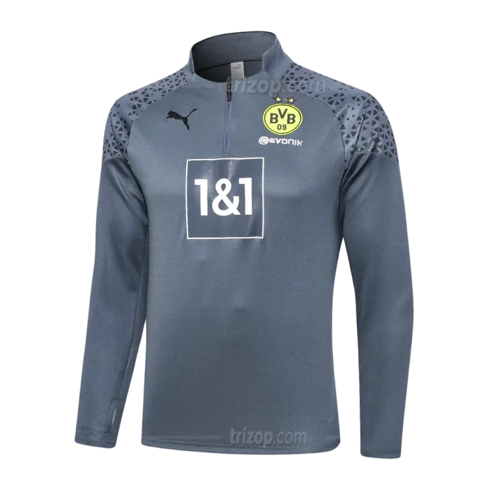 Sudadera entrenamiento gris Borussia Dortmund 23/24 - Imagen 1