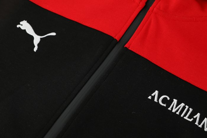 Chaqueta con capucha exclusiva AC Milán Black Red 21/22 - Imagen 5