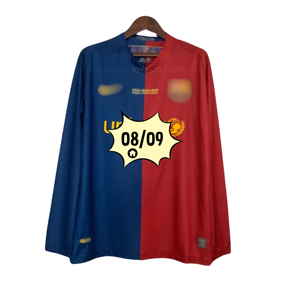 barca-casa-08-09-long-sleeve-retro-vunicef Camiseta manga larga «Edición Final UCL» Barcelona 08/09 - Imagen 1