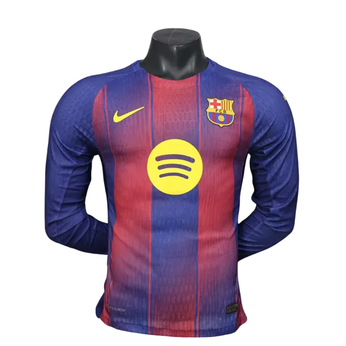 barca-casa-25-26-manga-larga-player Camiseta local manga larga Player Barcelona 25/26 - Imagen 1