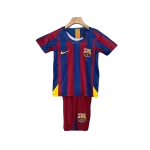 Conjunto niño local Retro FC Barcelona 2005/06