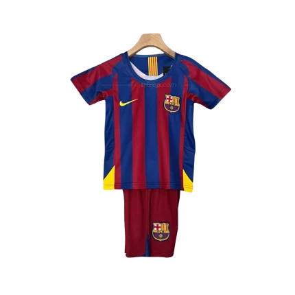 Conjunto niño local Retro FC Barcelona 2005/06
