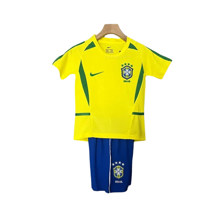 Conjunto niño local Retro Brasil 2002 - Imagen 1