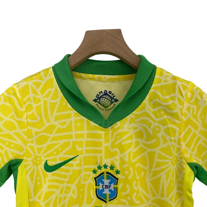 Conjunto niño Brasil primera equipación 2024 - Imagen 3
