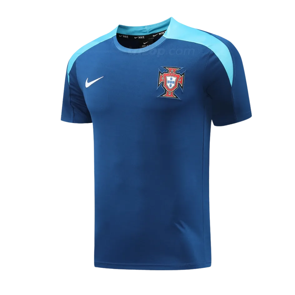camiseta-azul-entreno-portugal-2024-1 Camiseta entrenamiento azul Portugal 2024 - Imagen 1