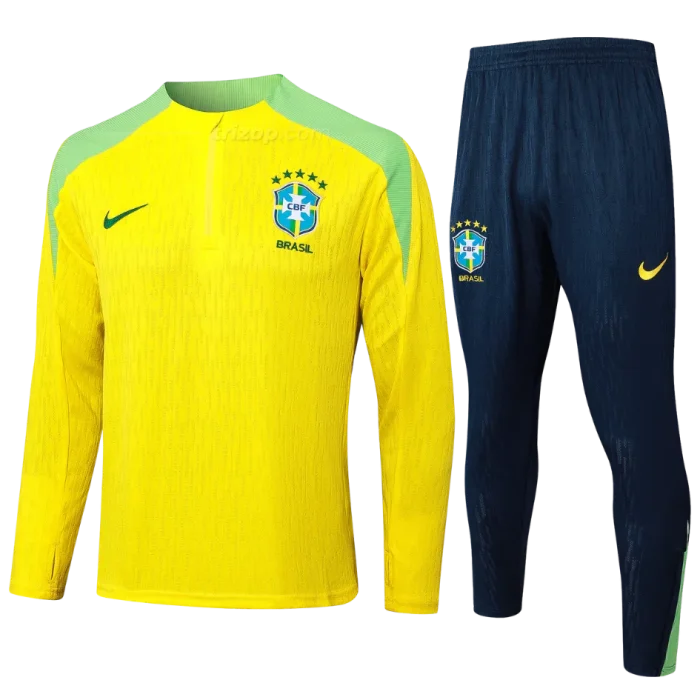 Chándal conjunto entrenamiento Player amarillo Brasil 24/25 - Imagen 1