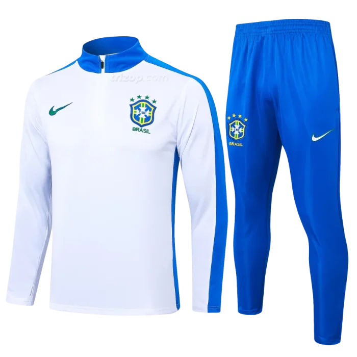 Chándal conjunto entrenamiento blanco “Retro” Brasil 24/25 - Imagen 1