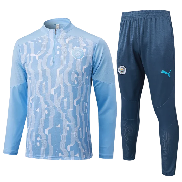 Chándal conjunto entreno celeste Niño Manchester City 24/25 - Imagen 1