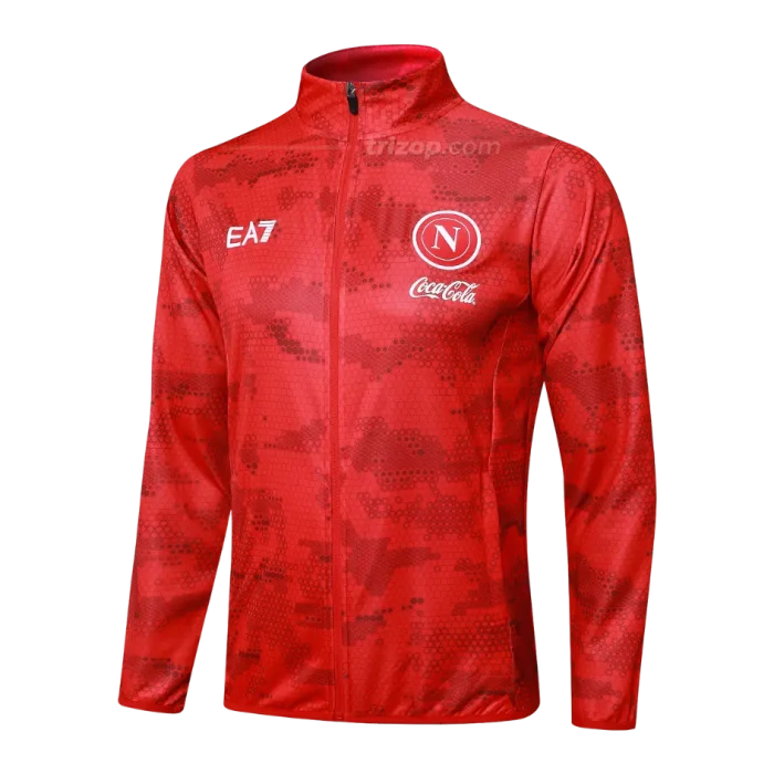 Chaqueta deportiva roja Napoli 24/25 - Imagen 1