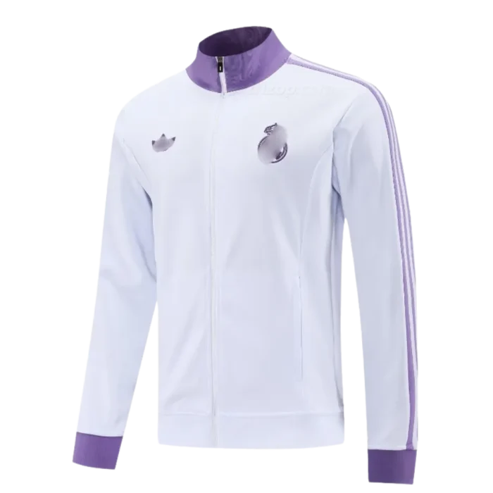 Chaqueta deportiva retro blanca Real Madrid 24/25 - Imagen 1