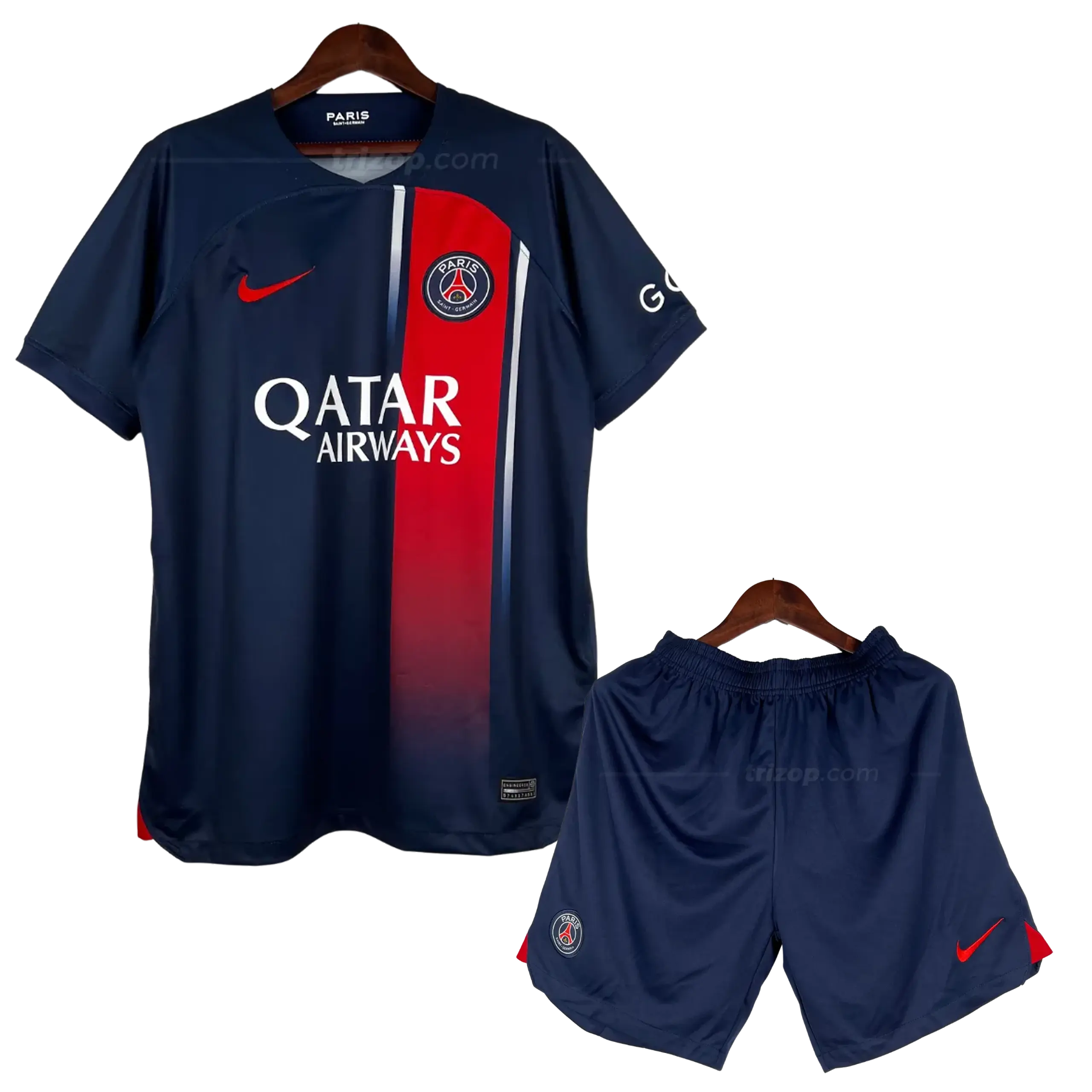 conj-psg-local-23-24-fan Conjunto primera equipación Stadium Paris Saint-Germain 23/24 - Imagen 1