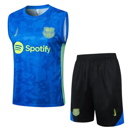 Conjunto entrenamiento sin mangas azul FC Barcelona 24/25