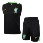 Conjunto entrenamiento sin mangas negro Brasil 24/25