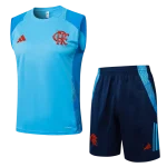 Conjunto entrenamiento sin mangas celeste Flamengo 24/25