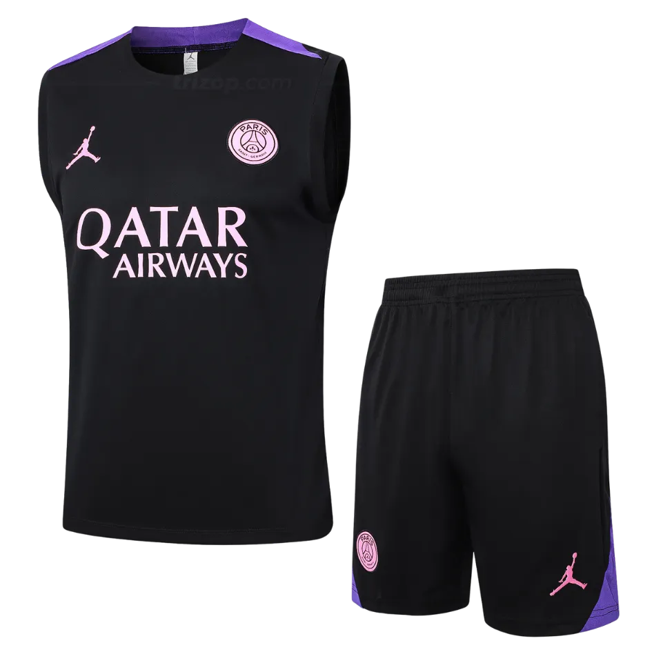 conj-sin-mangas-psg-24-25-negro-1 Conjunto entrenamiento sin mangas Paris Saint-Germain 24/25 - Imagen 1