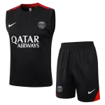 Conjunto entrenamiento sin mangas negro Paris Saint-Germain 24/25