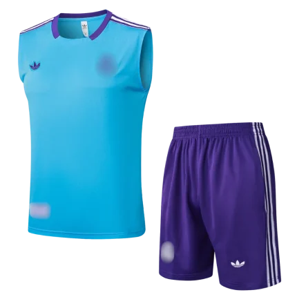 Conjunto entrenamiento sin mangas celeste Real Madrid 24/25