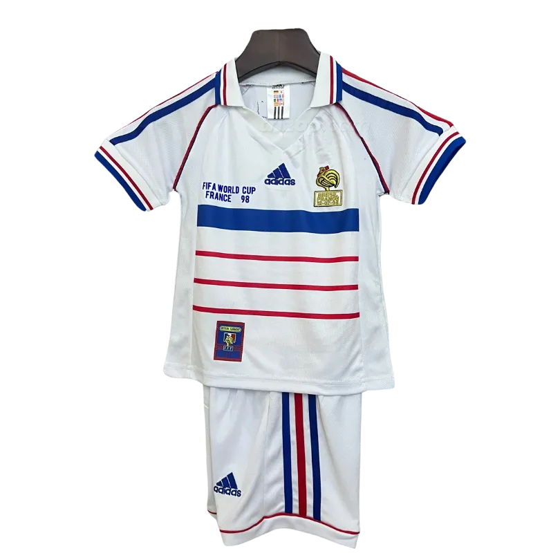 francia-visitante-1998-retro-kit-nino-2 Conjunto niño alternativo Retro Francia 1998 - Imagen 1