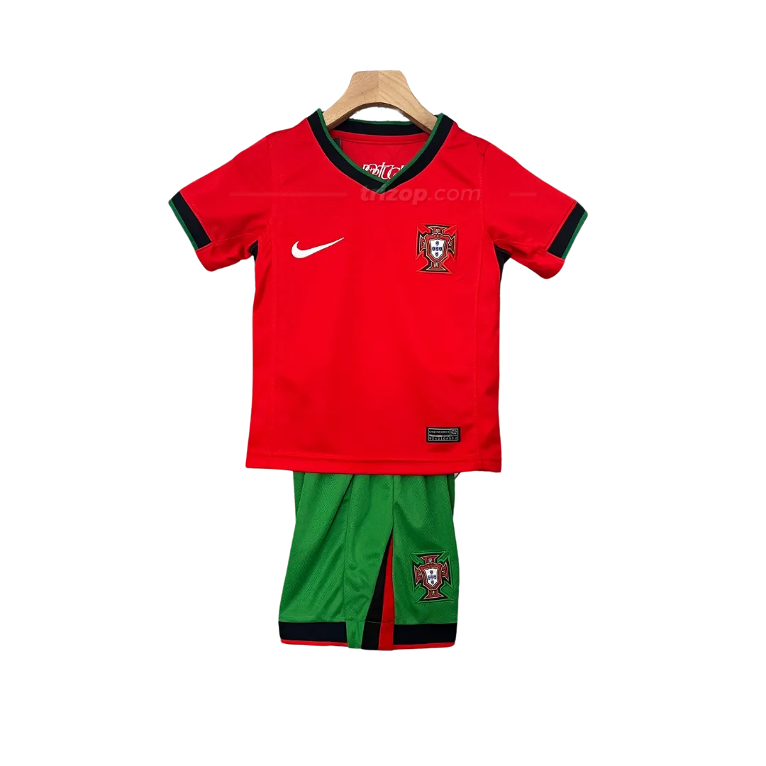portugal-local-nino-2024-1 Conjunto niño Portugal primera equipación 2024 - Imagen 1