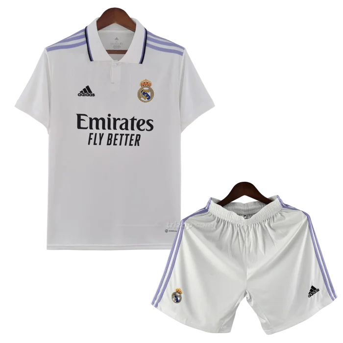Conjunto primera equipación Real Madrid 2022/23 - Imagen 1