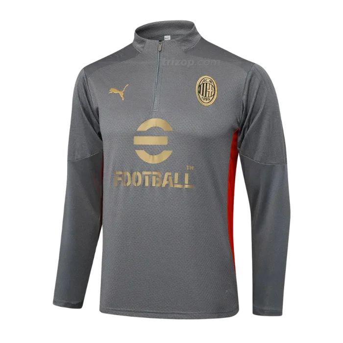 Sudadera entrenamiento gris AC Milán 24/25 - Imagen 1