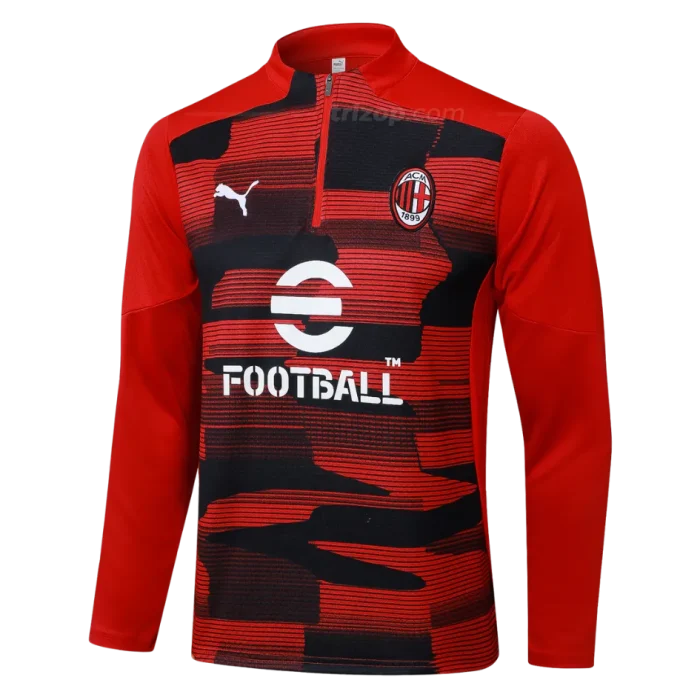 Sudadera entrenamiento rojinegro AC Milán 24/25 - Imagen 1