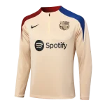 Sudadera entrenamiento beige FC Barcelona 24/25