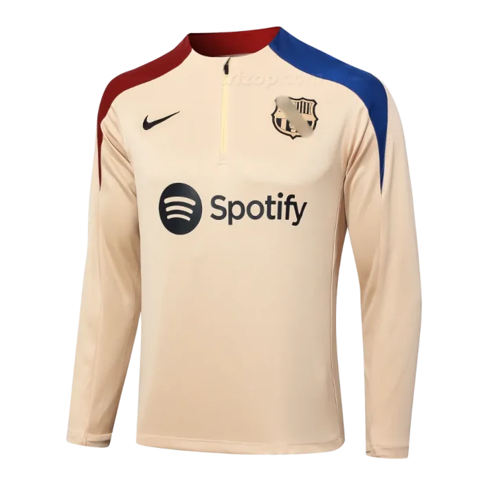 Sudadera entrenamiento beige FC Barcelona 24/25 - Imagen 1