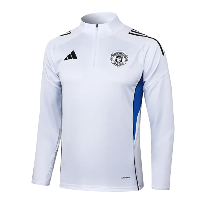 Sudadera entreno blanca Man. United 25/26 - Imagen 1