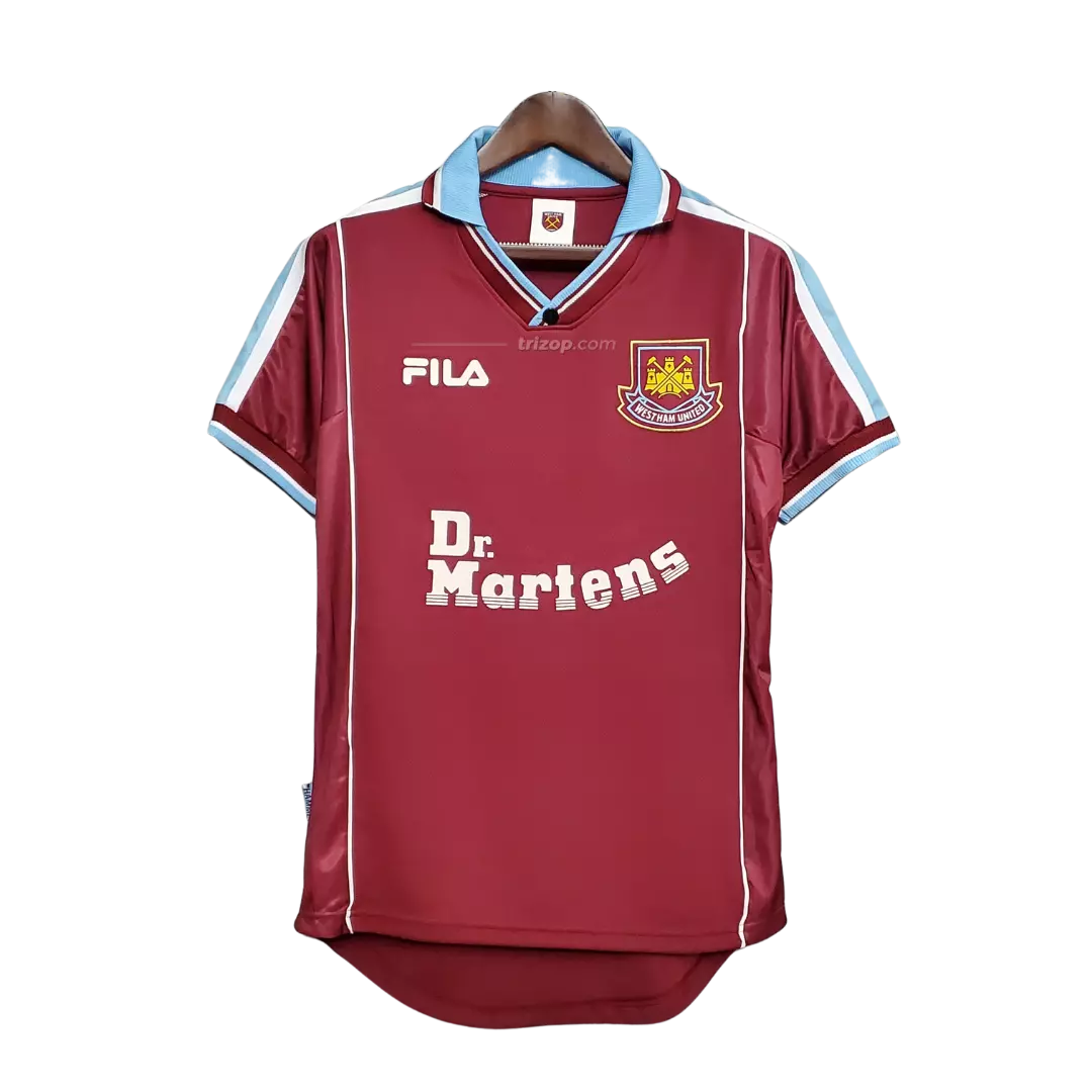 west-ham-trizop-99-00 Camiseta local Retro West Ham 99/00 - Imagen 1